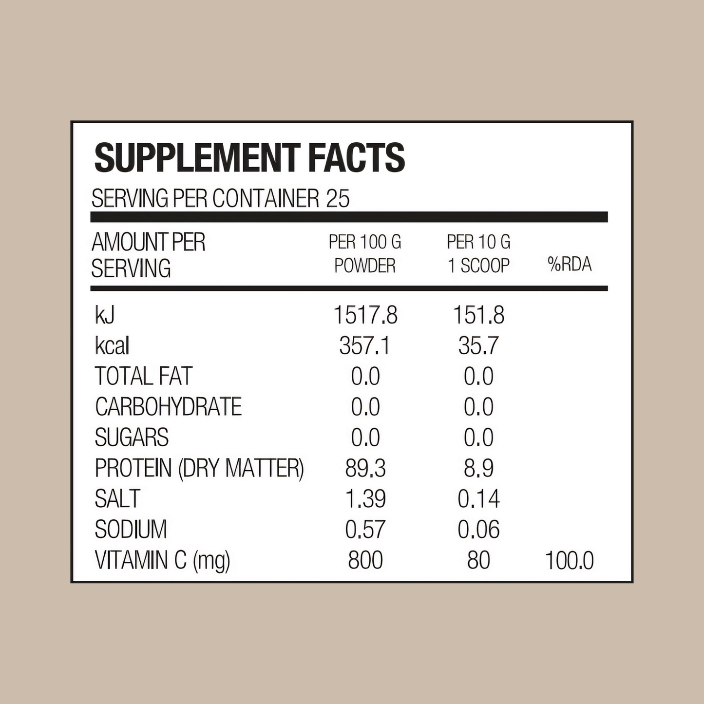 Collageenpeptiden met Vitamine C (250 gr, 25 porties) - Welle Vita