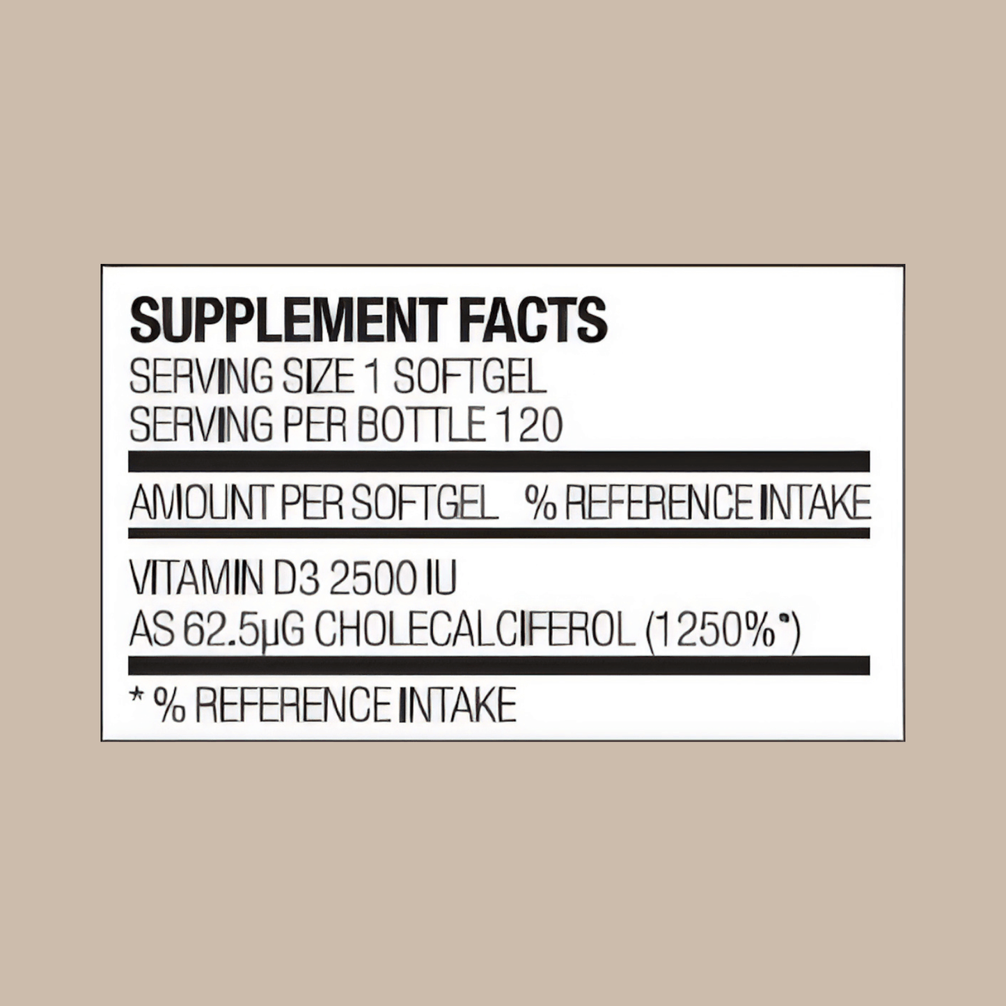 Vitamine D3 (120 capsules) - Welle Vita